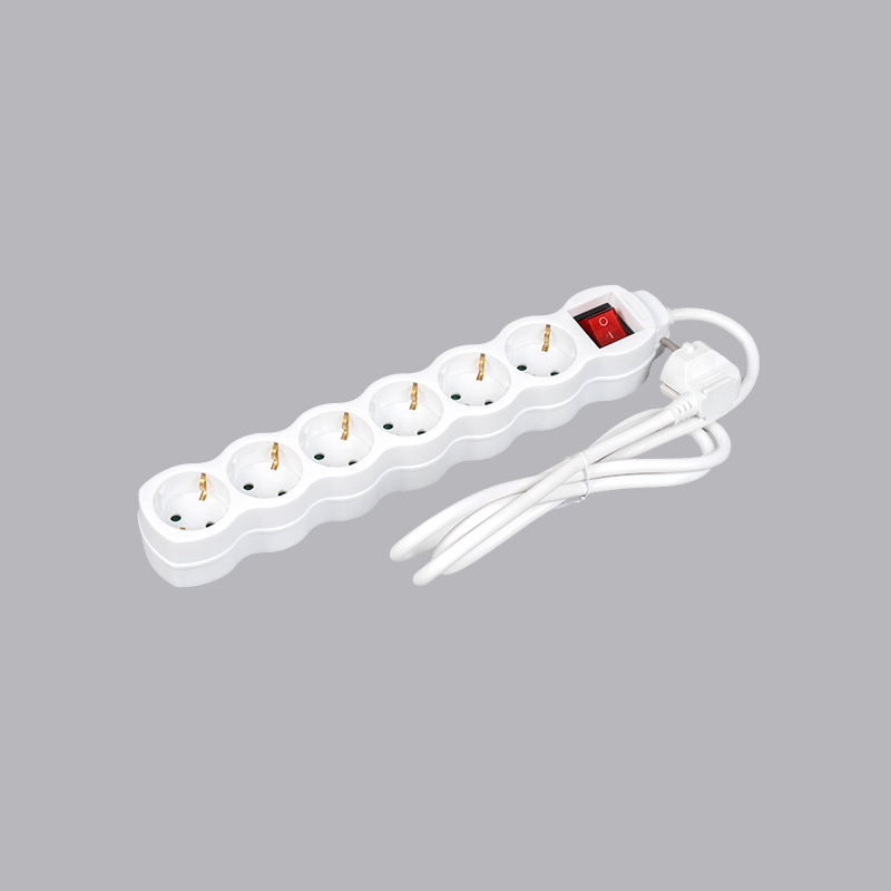 LOG-06K Német típusú tök alakú 6-utas elosztó kapcsolóval Multi-Socket