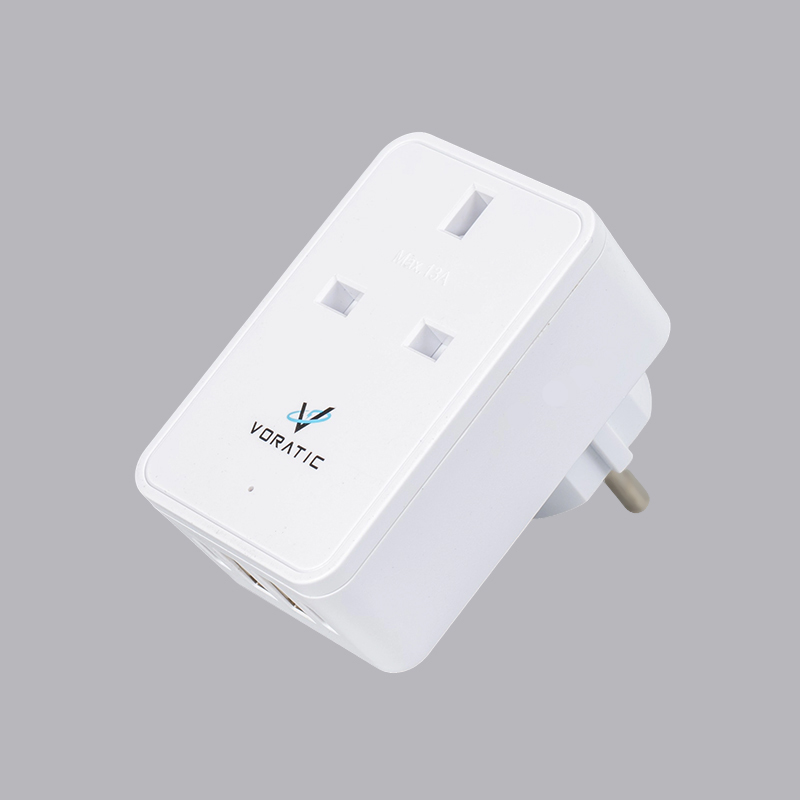 VT-924-DE UK-Németország, 1 aljzat, 2 USB port, 2 típusú C port adapter