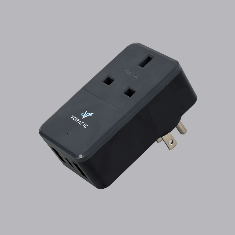VT-926-US UK-USA, 1 aljzat, 2 USB port, 1 TypeC port adapter